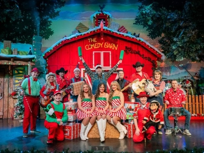 The Christmas crew at Comedy Barn