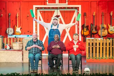 audience participation at The comedy Barn Christmas