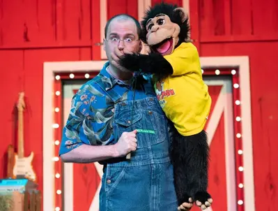 Bonzo the Monkey with a ventriloquist