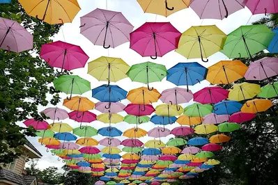 Umbrella sky at Dollywood